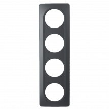 Ohmtec - Epure Plaque Quadruple Anthracite Mat - Gris anthracite