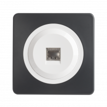 Ohmtec Epure Prise Rj45 Cat6 Anthracite/ Complet - Bricolage Direct