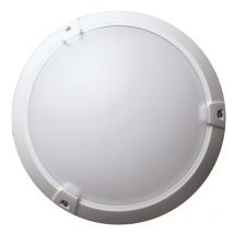 Woltz - Hublot Rond Intérieur Extérieur Avec Détecteur 60w Ip65 - Plastique - Blanc