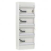 Nalto - Tableau Électrique Équipé Et Câblé Nf Logement T5 Et Plus Neuf 4 Différentiels + 14 Disjoncteurs Auto 4.5ka + 1 Prise 2p+t 16a N