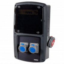 Ohmtec - Coffret De Ponton 2 Prises Mono 16a Et 1 Prise Triphasée 32a Ip67 - Anthracite et vitre grise