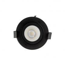 Woltz - Spot Encastrable Orientable Variable Led 6w Ip65 Cct Rt2012 - Spot aluminium, coque arrière et collerette métallique - Noir