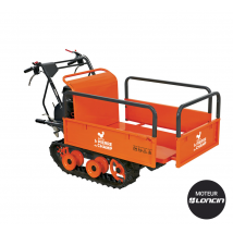 St Pierre du Champ - Brouette Thermique Essence 196cc, Benne Extensible, Charge 300kg
