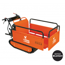 St Pierre du Champ - Brouette Thermique Essence 196cc, Benne Extensible, Charge 500kg