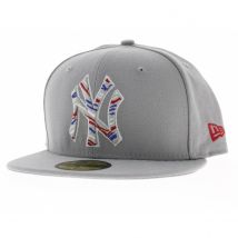 Casquette grise NY Zag stitch neygan - New Era - 57.7 cm - Polyestère - Chine