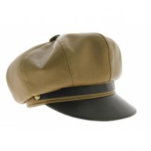 Marlon Brando Casquette gavroche en cuir - chapellerie Dandurand/fils pour Torpedo - Marron - 55 cm - Cuir - France