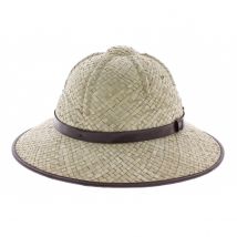 Casque colonial doublé lièges - Traclet - Paille - 56 cm - Paille - France
