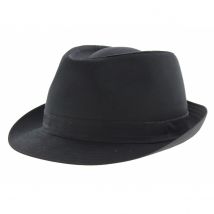 Chapeau Trilby Coton Noir - 54 cm - Coton - Italie