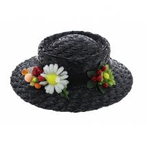 Chapeau Mary Poppins Paille Synthétique Noir - Traclet - Taille unique - paille synthétique - France