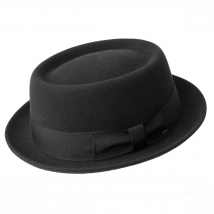 Chapeau Porkpie Darron Noir - Bailey - S - 54/55 cm - Feutre laine - Etats Unis d'Amérique