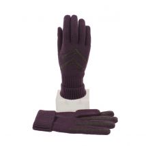 Gants Femme Acrylique Violet/Marron - Isotoner