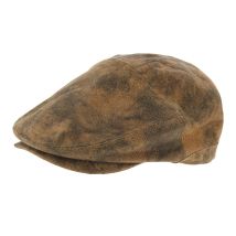 Casquette Plate Yonkers Cuir Marron Vieilli - Aussie Apparel - XXL - 62/63 cm - Cuir - Asie