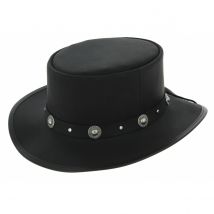Chapeau PorkPie Silverado Cuir Noir - Head'n Home - L - 58/59 cm - Cuir - Etats Unis d'Amérique