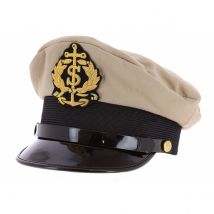 Casquette Marin Capitaine Sydney Coton Beige - Traclet - 55 cm - Coton - Pakistan