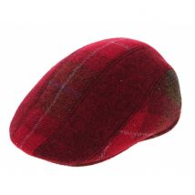 Casquette Plate en Harris Tweed Brighton rouge CRAMBES - Crambes - Rouge - 58 cm - Laine - France