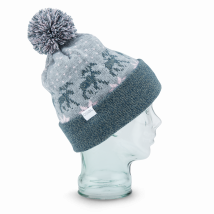 Bonnet Pompon The Lodge Style Jacquard Gris - Coal - Taille unique - Acrylique - Etats Unis d'Amérique