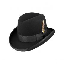 Chapeau Homburg - Noir - S - 54/55 cm - Feutre poil - Allemagne