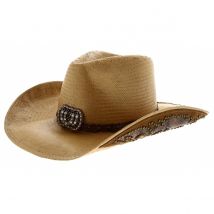 Chapeau CowBoy Cowgirl Paille Bullhide - L - 58/59 cm - Paille - Colombie