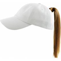 Casquette Baseball Femme Ponytail Blanche Traclet - Taille unique - Coton - Vietnam