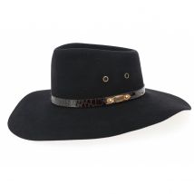 Chapeau Feutre Poil Territory Noir Akubra - 57 cm - Feutre poil - Australie