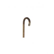 Canne Courbe Flambé Foncé Avec Boule Corne - Fayet