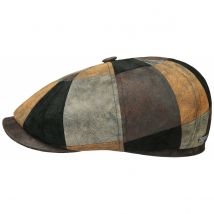 Casquette Hatteras cuir Patchwork - Stetson - 63 cm - Cuir - Chine