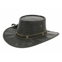 Chapeau Cuir Squashy UPF 50+ Bronco Barmah - M - 56/57 cm - Cuir - Australie