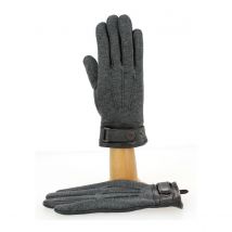 Gants Tactiles Homme Cuir Marron/Gris Traclet - Taille 8 - Polyester/Coton/Élasthanne - Espagne