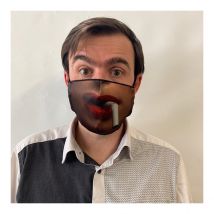 Masque Bouche Fantaisie Élastique Noir Traclet - Taille unique - élasthanne - polyester - polyamide - France