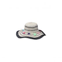 Capeline Atenas Paille Papier Pompons Traclet