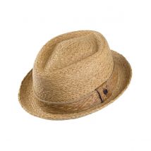 Chapeau Tear PorkPie Raffia - Jaxon hats - Beige - XL - 60/61 cm - Paille - Chine