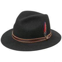 Chapeau Traveller Ontario Feutre Laine Noir Stetson - XXL - 62/63 cm - Feutre Laine - Chine