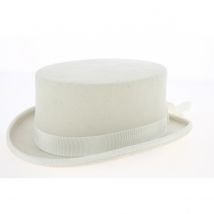 Chapeau demi haut de forme Naturel 10 cm - Traclet - Paille - 57 cm - Feutre laine - France