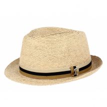 Chapeau Trilby San Fernando Paille Naturel - Fléchet - S - 54/55 cm - paille naturelle - Italie