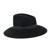 Chapeau Fedora Aristide Feutre Poil Noir - Fléchet - 57 cm - Feutre poil - Roumanie