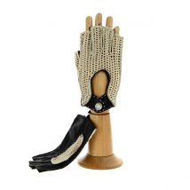 Mitaines de Conduite Cuir/Coton Noire - Glove Story