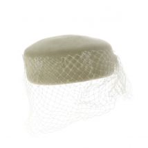 Chapeau Feutre Blanc de Cérémonie