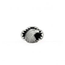 Boucle de Ceinture Tête d'Aigle Noir