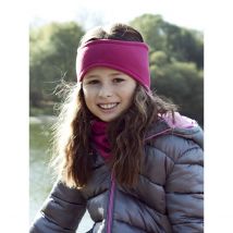 Bandeau Bison Enfant Polaire Rose - Pipolaki - Taille unique - Polyester - Italie