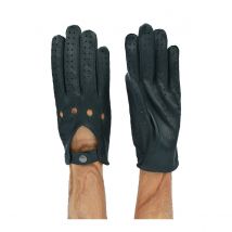 Gants de Conduite Cuir Positano Noir - Traclet - Taille 10 - cuir - Italie