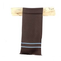 Foulard en soie Lucio marron - Traclet - Taille unique - Soie - Italie