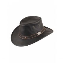 Chapeau Cuir De Kangourou Noir - sundowner scippis - Traclet - M - 57/58 cm - Cuir - Australie