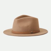 Chapeau Messer Fedora Feutre Laine Beige Mojave - Brixton - 56 cm - Feutre laine - Chine