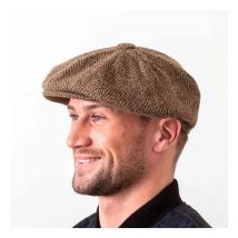 Casquette Gatsby Barco Laine Chevron Marron Traclet - Hatman