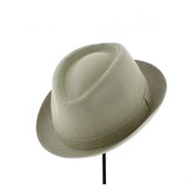 Chapeau Trilby Milo Lin Beige - Traclet - 55 cm - Lin - Italie