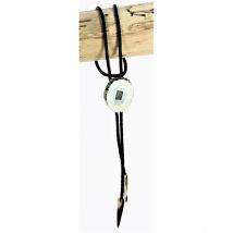 Bolo Tie - Cravate Cerf/Ambre Fossile 16 - Traclet