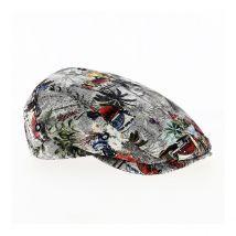 Casquette Bombée Marco Coton Gris Multicolore Motifs Hawaï - Flechet - 60 cm - coton - France