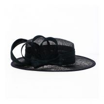 Chapeau de cérémonie Sidonie Marine - Traclet - 57 cm - Paille - France