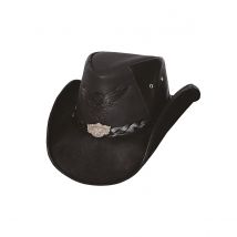 Chapeau de Cowboy Cuir KING OF THE ROAD - Bullhide - Bullhide - Noir - M - 56/57 cm - Cuir - Colombie