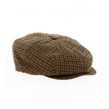 Casquette Brood Herringbone à Carreaux Caramel - Brixton - 60 cm - polyester/laine - Chine